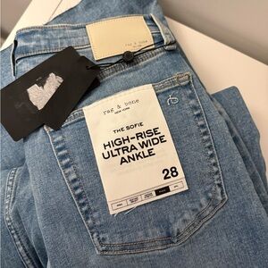 Rag & Bone High-Rise Jeans - Soft Blue